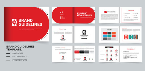 Brand Guidelines template design landscape template