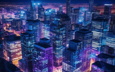 Experience the Magnificence of a Futuristic Cityscape: Mesmerizing Urban Setting with Striking Skylines and Towering Architectural Marvels, Generative AI