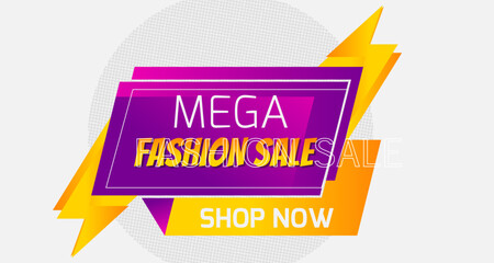 Mega fashion sale banner design for advertisement and promotion