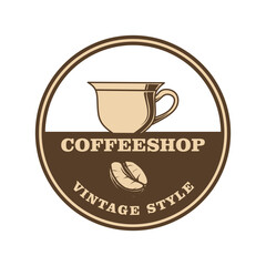 coffee shop logo concept, vintage style