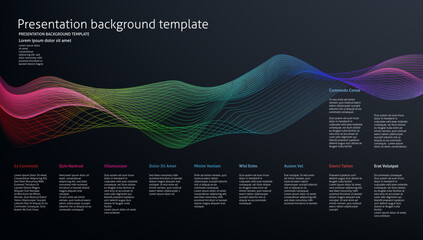 A rainbow background abstract lines waves pattern template design illustration