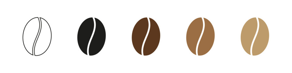 Coffee bean icon vector. Coffee sign or symbol line design. Vector illustration