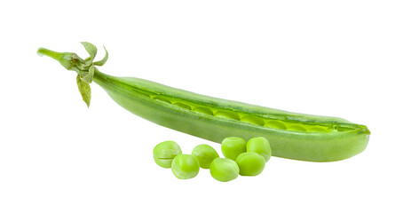 Green peas on transparent png