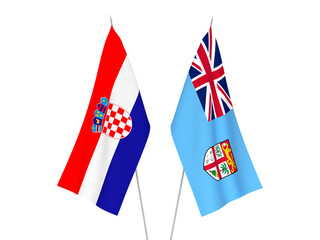 Croatia and Republic of Fiji flags