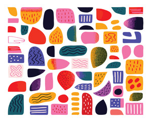 Colorful trendy abstract geometric shape.