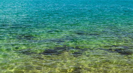 beautiful and transparent lake water