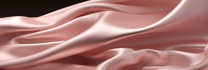 Obraz premium Fabric satin silk drapery. Texture of delicate pink silk as background. Generative Ai
