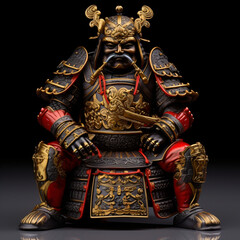 figurine of a samurai
