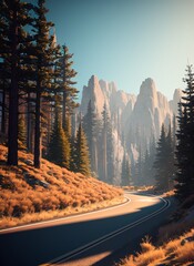 sunrise in the mountains