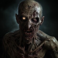 creepy zombie face