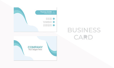 creative elegant Blue business Card Template. Name Card template. Vector illustration.
