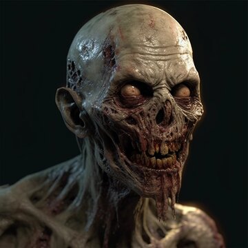 creepy zombie face