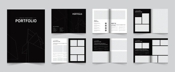 Architecture Portfolio Layout Template or Interior Portfolio Design