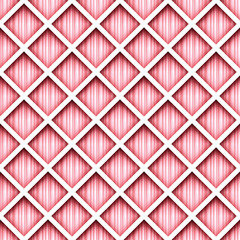 Seamless Colorful Geometric Pattern with Rhombuses. Endless Modern Mosaic Texture.  Fabric Textile, Wrapping Paper, Wallpaper. Vector 3d Illustration. Abstract Art