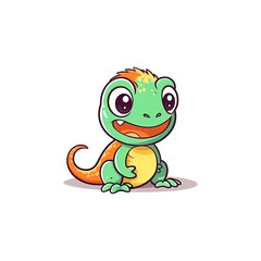 Enchanting Reptile: Delightful Lizard Illustration