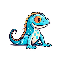 Fototapeta premium Enchanting Reptile: Delightful Lizard Illustration