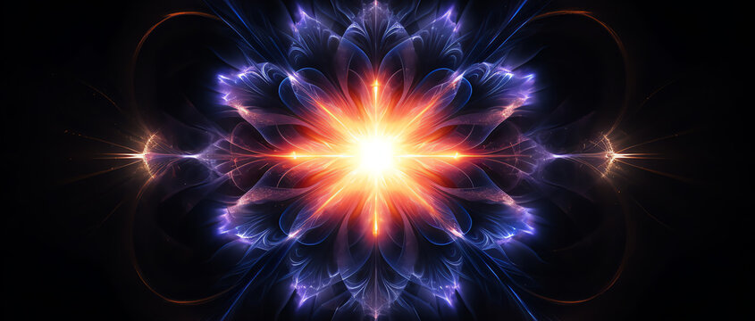 electronic mandala, AI generated