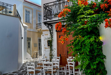 Die schönen Gassen in Griechenland auf Naxos