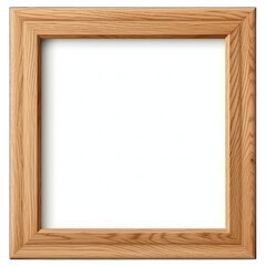 Picture frame, wooden transparent background, isolate die cut png file (Ai generated)