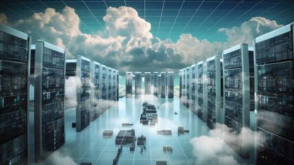 Cloud infrastructure: Images depict the integration of cloud computing resources, such as servers, storage, and databases, enabling scalable and on-demand access to computing power.Generative AI
