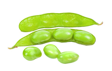 green soybeans on transparent png