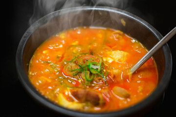 モツ入りのチゲ鍋