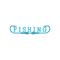 Fishing word icon isolated on transparent background