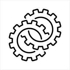 Gear icon template color editable. Gear symbol, vector illustration on white background
