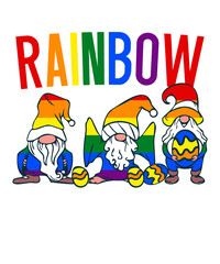 In June We Wear Rainbow LGBT Pride Month Gay Gnome