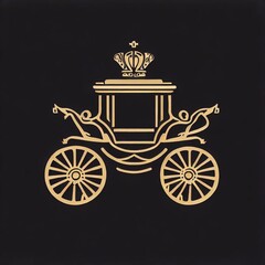 Fototapeta na wymiar Royal carriage symbol historical transport