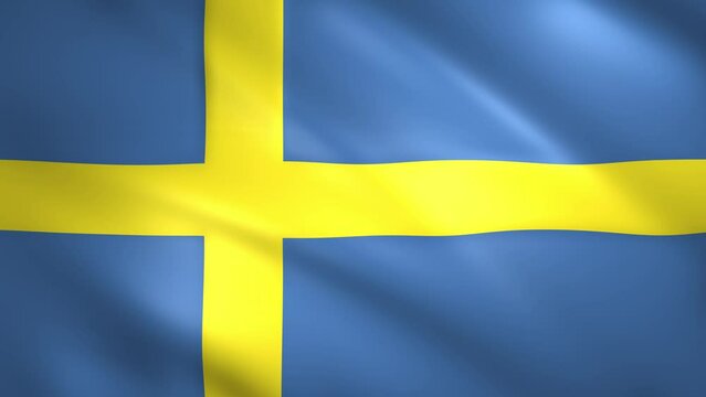 Sweden flag waving in the wind