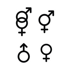 toilet vector icons set, male or female symbol. Simple basic sign icon restroom. 