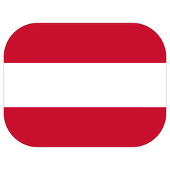 Austrian flag in a rectangle shape. Flag of Austria in rectangle shape design