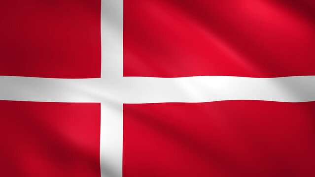 Denmark flag waving in the wind