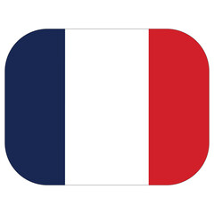 French flag in rectangle shape. Flag of France in rectangle shape.