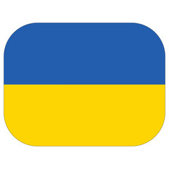 Ukraine flag in rectangle shape design