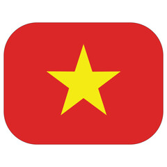 Vietnam flag in rectangle shape.. Flag of Vietnam in a rectangular shape. 
