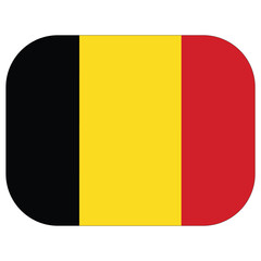 Flag of Belgium in rectangle shape	