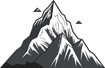 Mountain silhouette adventure hill logo vector illustration