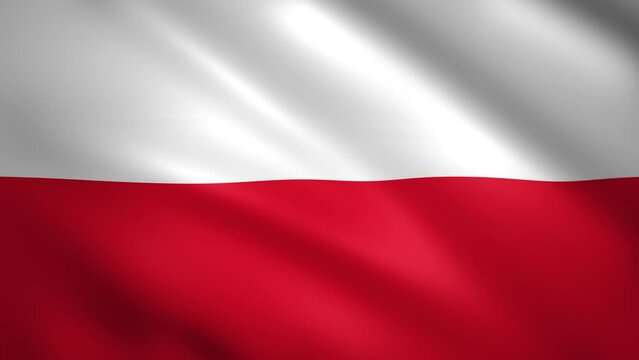 Poland flag waving in the wind