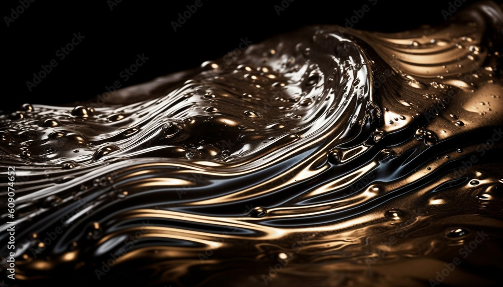 Poster flowing water creates abstract wave pattern backdrop generated by ai