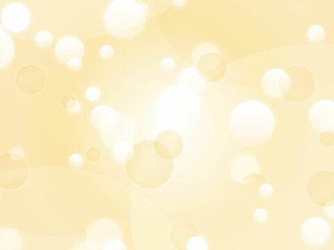 水玉模様が浮かぶ淡いファンシー空間イメージの抽象背景_ライトオレンジ