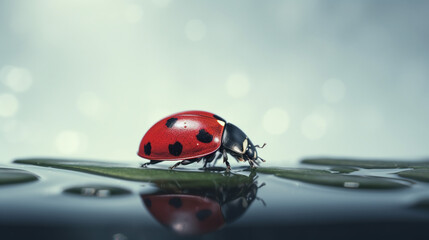 Naklejka premium Ladybug Wallpaper