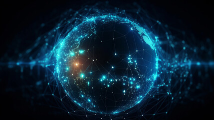 Obraz premium A globe with the word world on it.generative ai