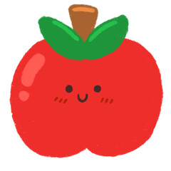 red apple illustration