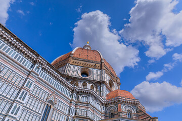 Fototapeta premium Cathedral of Santa Maria del Fiore in Florence, Italy: detail view of Brunelleschi's Dome.