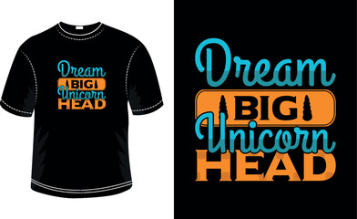 Unicorn typography t-shirt design template