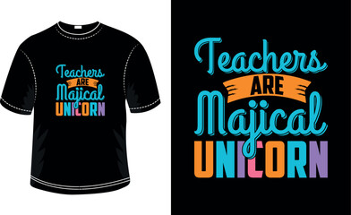 Unicorn typography t-shirt design template