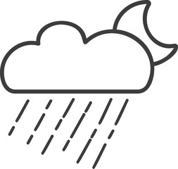 cloudy thin line icon, Weather icon set.