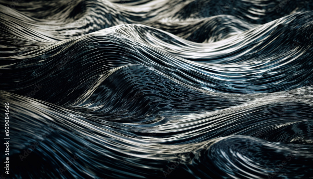 Poster smooth wave pattern in multi colored abstract fantasy generated by ai